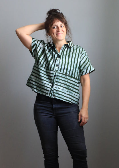 Kisi Box Shirt - Green Makola